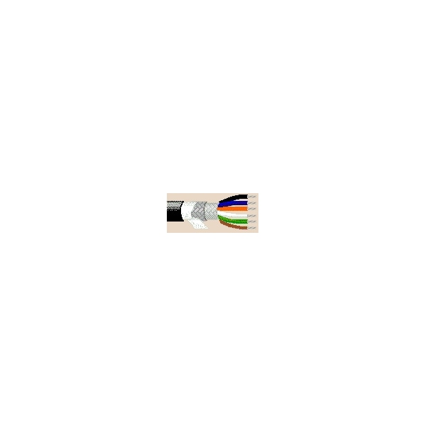 Belden Multi-Conductor Cable, 20 AWG, 8 C, Black, EPDM Rubber, Stranded, 600V AC, Indoor - 8418 010250
