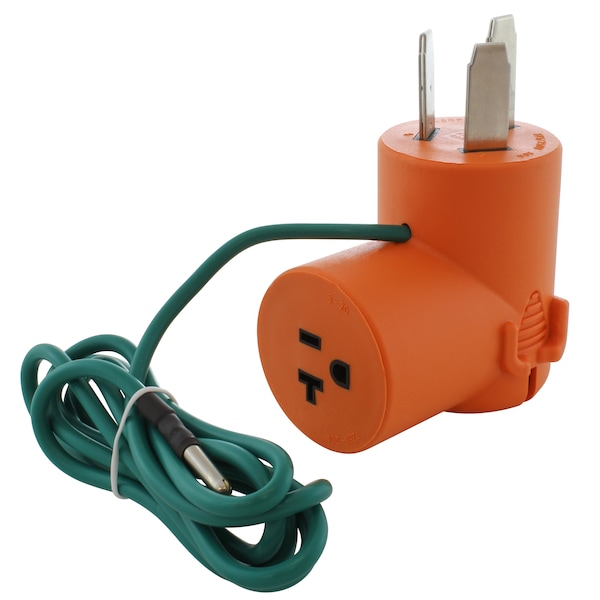 Ac Works 50A 125/250V NEMA 10-50 3-Prong Old Style Range/Welder Plug to NEMA 5-20 Household Connector - AD1050520