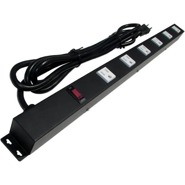 E-Dustry e-dustry EPS-2069 24 in. 6 Outlet Metal Power Strip - EPS-2069