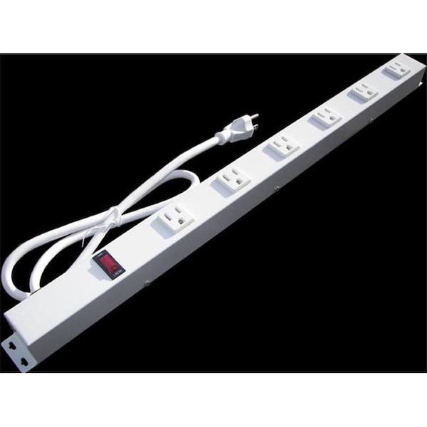 E-Dustry e-dustry EPS-2063W1 24 in. 6 Outlet Metal Power Strip - EPS-2063W1