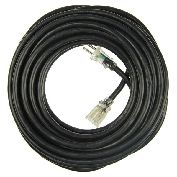 Power First SJTW Extension Cord, 12 AWG, Outdoor, 12/3, 1 Outlets, 5-15R, Black, PVC, 5-15P, 50 ft - 21RJ55