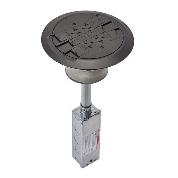 Wiremold Multi-Service Poke-Thru Finish Flange and Slide Holder Assembly - RC4CTCBK
