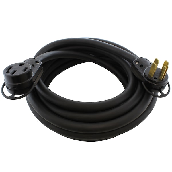 Ac Works SOOW; Cold Weather Extension Cord Adapter, 6 AWG, Indoor/Outdoor, 6/4, 1 Outlets, 14-50R, Black - 1450PR-RU-050