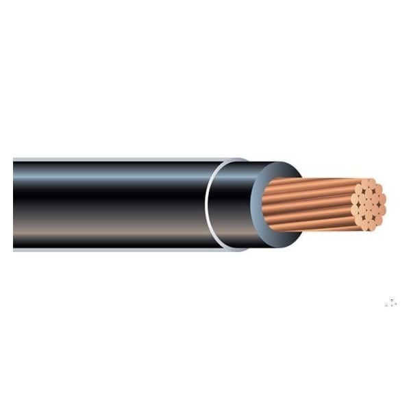 Unified Wire & Cable THHN, Building Wire, Copper, 8 AWG, 1C, Black, Stranded - 000000000020488305