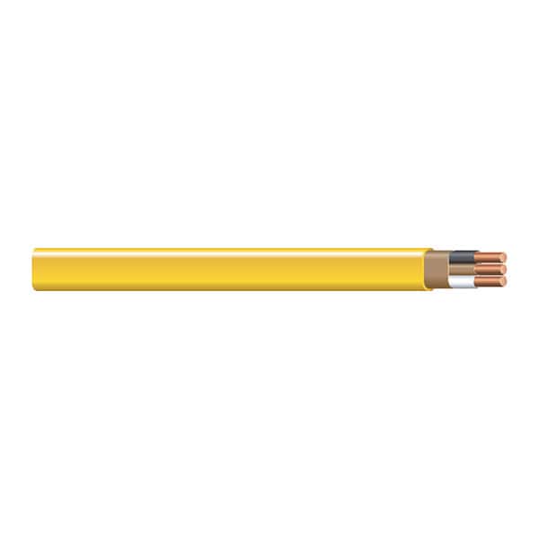 Southwire NM-B, Non-Metallic Building Cable, Copper, 12 AWG, 2C with Ground, Yellow, Solid, 1000 ft - 28828201
