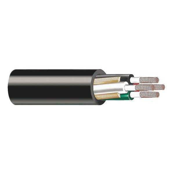 Carol Portable Cord, SOOW, 8 AWG, 4 C, Black, EPDM Rubber, Stranded, 600V, Indoor/Outdoor - 16064.35.01