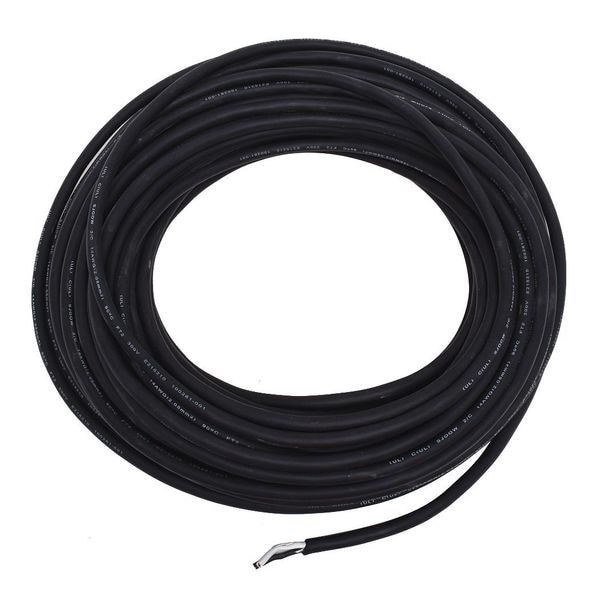 Zoro Select Portable Cord, SJOOW, 14 AWG, 2 C, Black, EPDM Rubber, Stranded, 300V, Indoor/Outdoor - E3611