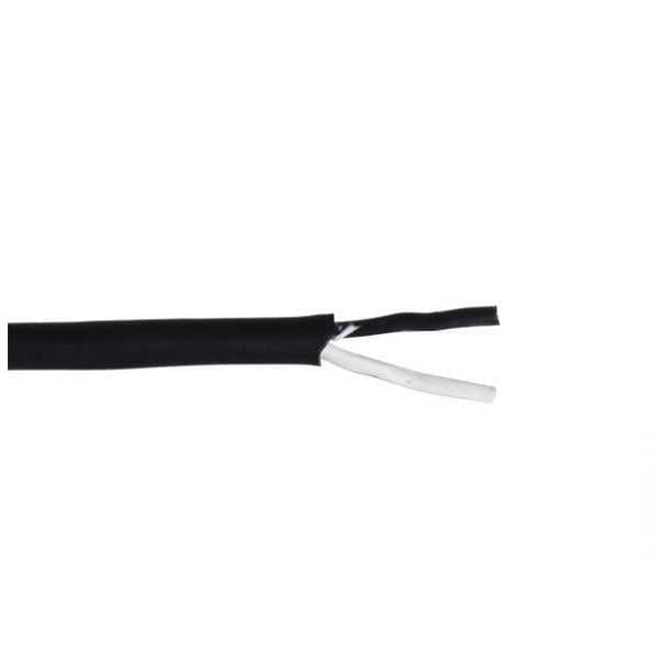 Zoro Select Portable Cord, SJOOW, 14 AWG, 2 C, Black, EPDM Rubber, Stranded, 300V, Indoor/Outdoor - E3611