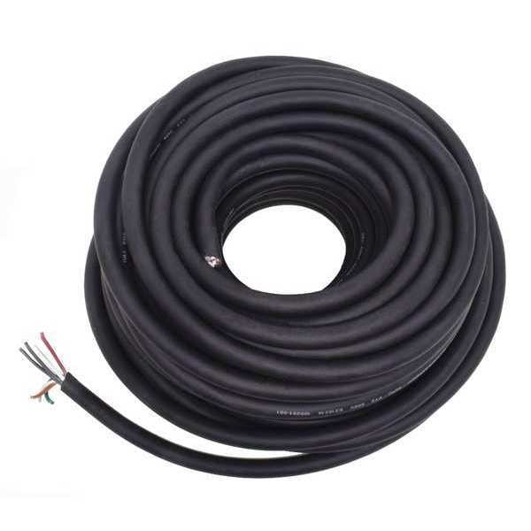 Zoro Select Portable Cord, SOOW, 18 AWG, 8 C, Black, Rubber, Stranded, 600V, Indoor/Outdoor - E3671