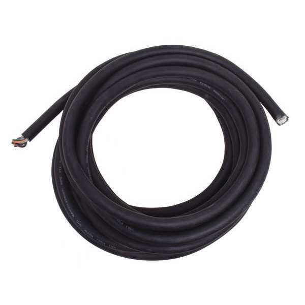 Zoro Select Portable Cord, SOOW, 18 AWG, 10 C, Black, Rubber, Stranded, 600V, Indoor/Outdoor - E3637