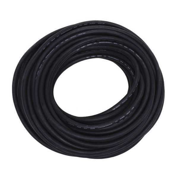Zoro Select Portable Cord, SOOW, 18 AWG, 2 C, Black, Rubber, Stranded, 600V, Indoor/Outdoor - E3668
