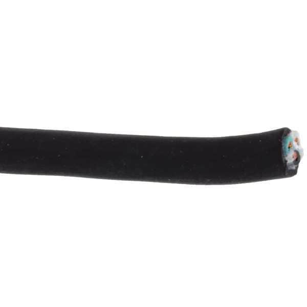 Zoro Select Portable Cord, SJOOW, 18 AWG, 3 C, Black, Rubber, Stranded, 300V, Indoor/Outdoor - E3614
