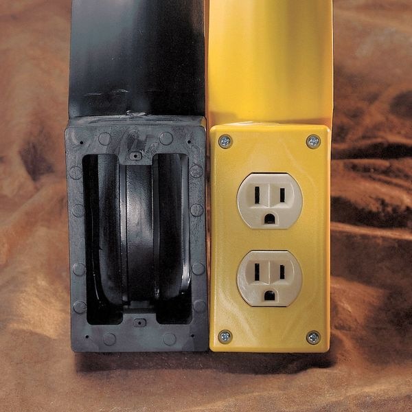Flexiduct SPT-2 Extension Cord, 16 AWG, Indoor, 16/3, 2 Outlets, 5-15R, Black, Rubber, 5-15P - 8EF3 BLACK