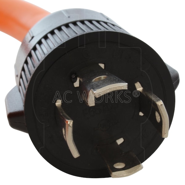 Ac Works STW; Cold Weather Extension Cord, 10 AWG, Indoor/Outdoor, 10/4, 1 Outlets, L14-30R, Orange, PVC - L1430EX-050