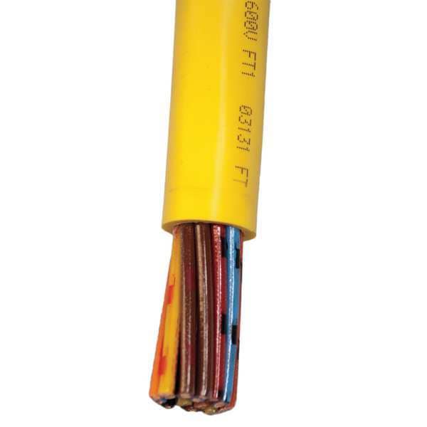 Kh Industries Portable Cord, SOOW, 16 AWG, 16 C, Yellow, PVC, Stranded, 600V, Indoor/Outdoor - CPCB-16/16-25FT