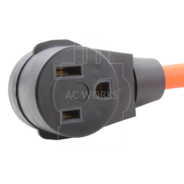 Ac Works 1.5FT 4-Prong 3-Phase 30A 250V L15-30 Plug to NEMA 6-50R Welder Adapter - WDL1530650-018