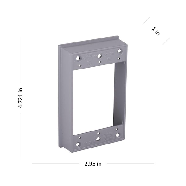Bell Outdoor Extension Box, 1 Gang, Aluminum, Extension/Adapter Box Type - 5406-0