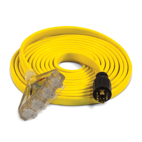 Champion Power Equipment Generator Extension Cord, 25 ft., 30 Amp, 125/250 Volt Flat Design - 100437