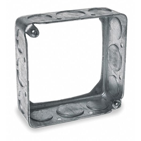 Raco Extension Ring, 2 Gangs, Galvanized Steel, 1-1/2 in D, 4 in W, 4 in L - 203