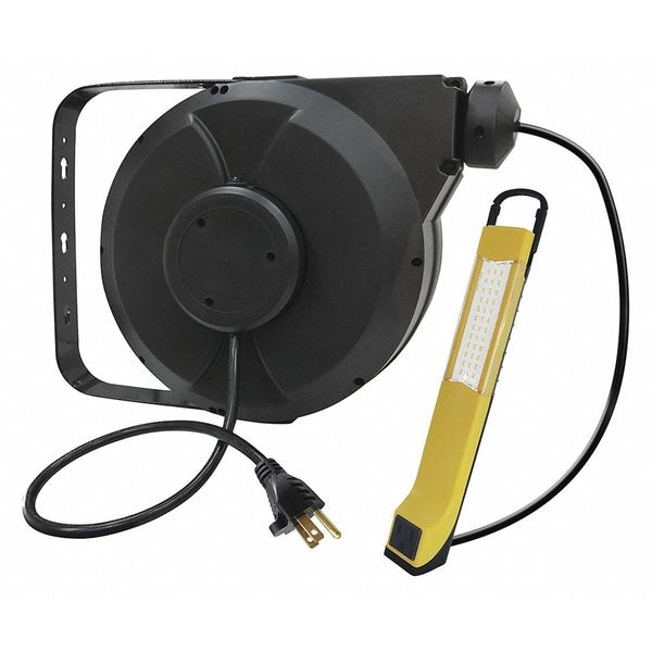 Lumapro 16/3 Extension Cord Reel with Hand Lamp 9.5 Amps 1 Outlets 120VAC Voltage - 443P49