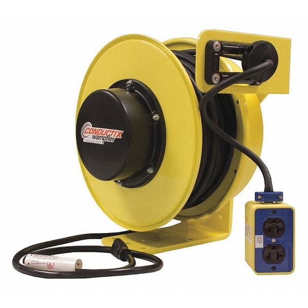 Conductix-Wampfler 75 ft. 12/3 Extension Cord Reel 20 Amps 4 Outlets 125VAC Voltage - XA-141120307516