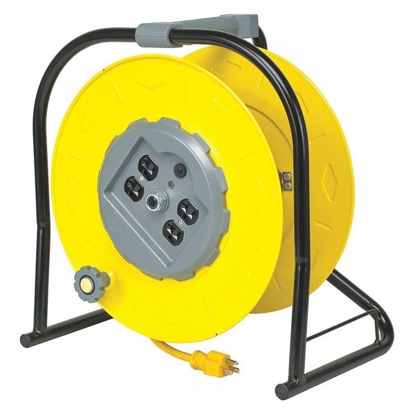 Lumapro 1 ft. 12/3 Extension Cord Reel 15 Amps 4 Outlets 125VAC Voltage - 436H03