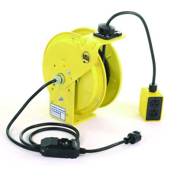 Kh Industries 50 ft. 12/3 Extension Cord Reel 20 Amps 2 Outlets 120VAC Voltage - RTBB3L-WGB520-J12K
