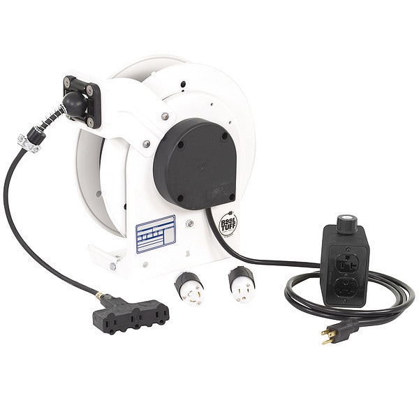 Kh Industries 25 ft. 12/3 Retractable Cord Reel 15 Amps - RTAN3LW-WTT515-J12F