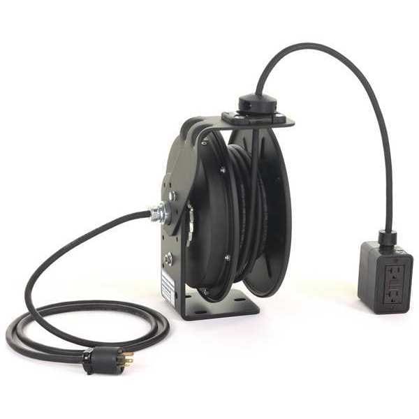Kh Industries 50 ft. 12/3 Extension Cord Reel 20 Amps 2 Outlets 120VAC Voltage - RTBB3LB-1GB520-J12K