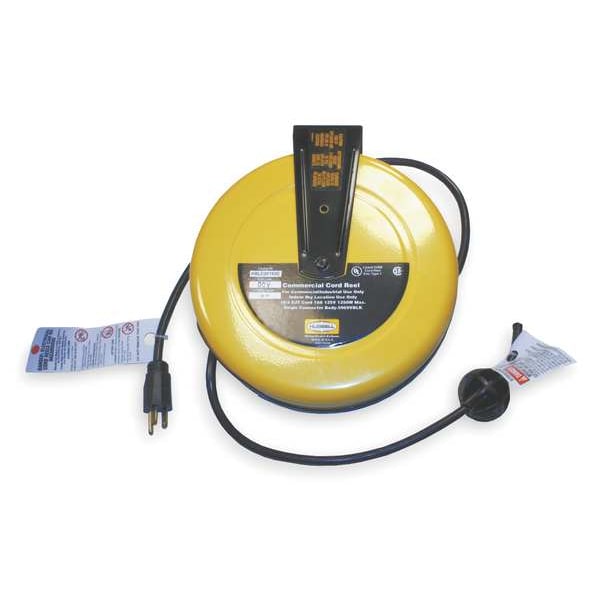 Hubbell Wiring Device-Kellems 25 ft. 16/3 Retractable Cord Reel 10 Amps 0 Outlets 120VAC Voltage - HBLC25163