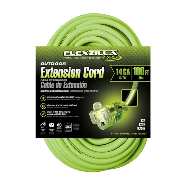 Flexzilla SJTW Extension Cord, 14 AWG, 14/3 - FZ512735