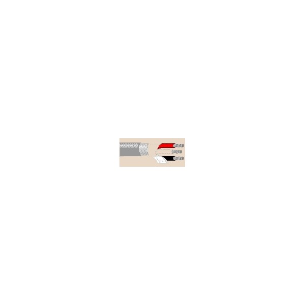 Belden Multi-Conductor Cable, 30 AWG, 3 C, Chrome, PVC, Stranded, 200V AC - 8643 060250