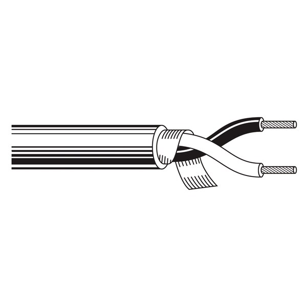 Belden Multi-Conductor Cable, 16 AWG, 2 C, Chrome, PVC, Stranded, 300V AC, Indoor - 8780 0601000