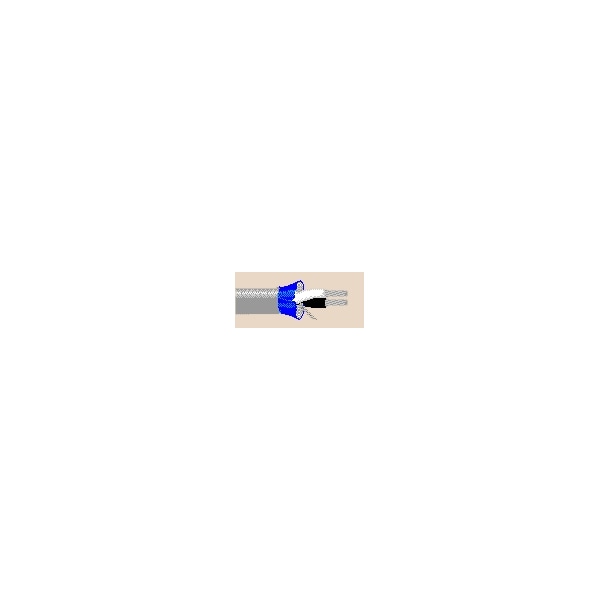 Belden Multi-Conductor Cable, 18 AWG, 2 C, Chrome, PVC, Stranded, 300V AC, Indoor - 9460 060U1000