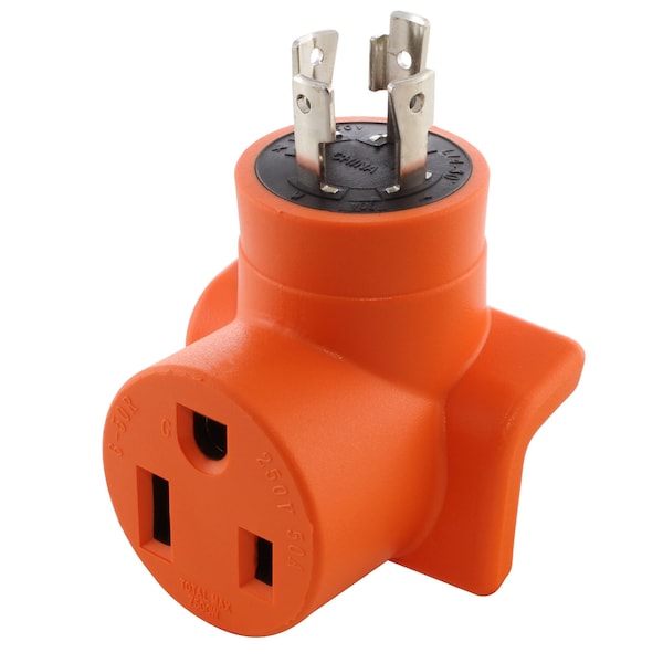 Ac Works 30A 4-Prong L14-30P Generator Plug to 6-50R 50A 250V Welder Adapter - WDL1430650