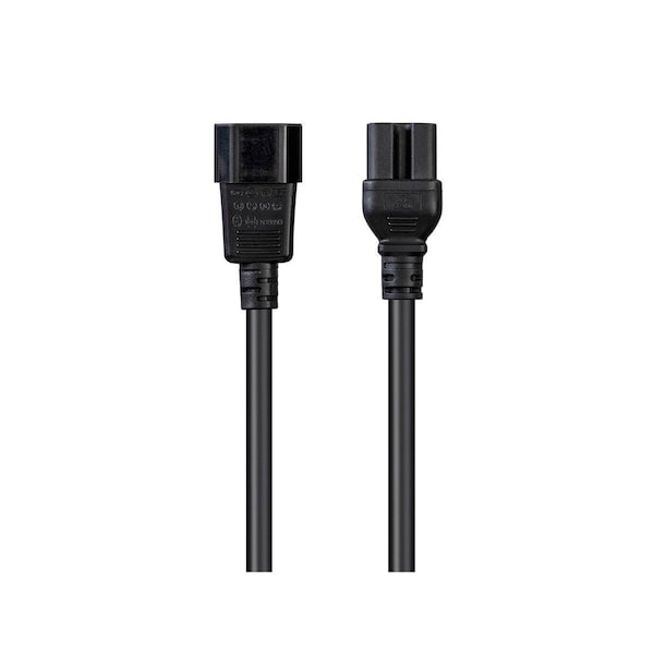 Monoprice Heavy Duty Power Cable - IEC 60320 C14 to IEC 60320 C15_ 14AWG_ 15A_ S - 35113