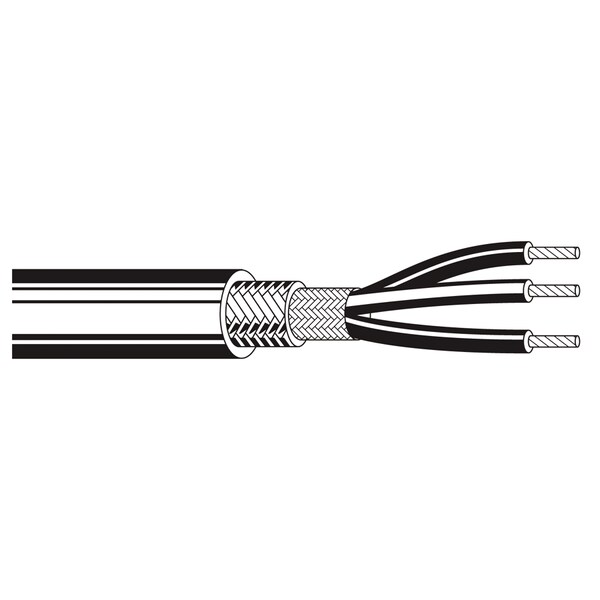 Belden Multi-Conductor Cable, 20 AWG, 3 C, Chrome, PVC, Stranded, 600V AC, Indoor - 8403 0601000
