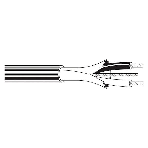 Belden Multi-conductor Cable, 22 AWG, 2 C, Beige, PVC, Stranded, 300V AC - 9414 T351000