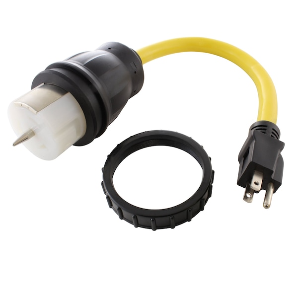 Ac Works Transfer Switch/Temp Power 15A Plug to CS6364 2 hots bridged 50A Female - TES515-018