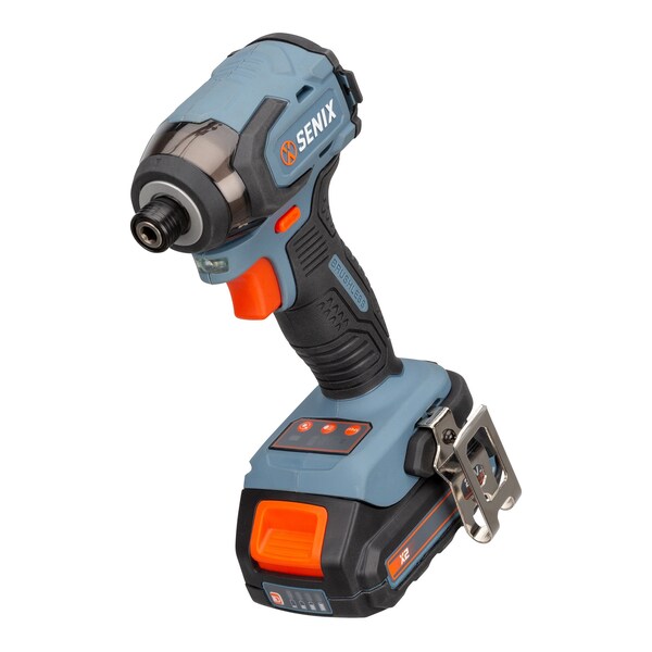 Senix 20 Volt Max Brushless 1/4-in. Impact Driver, Brushless Motor, 2 Ah Battery, 2A Charger - PDIX2-M2