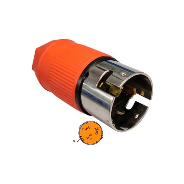 Conntek Conntek, 50-Amp California Stardard AC Locking Assembly Plug, 3 Pole- 4 Wire - 60721
