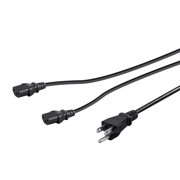 Monoprice Extension Cord Adapter, 18 AWG, 18/3 - 41089