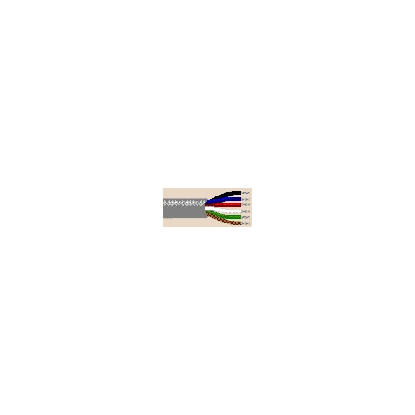 Belden Multi-Conductor Cable, 18 AWG, 7 C, Chrome, PVC, Stranded, 300V AC - 8467 0601000