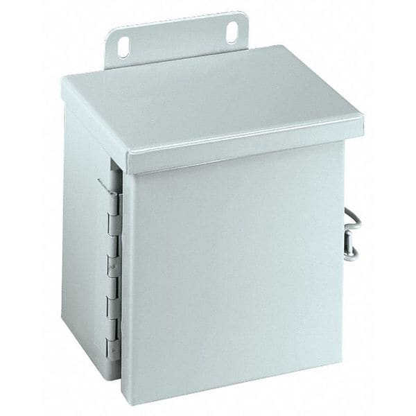 Wiegmann Carbon Steel Electrical Enclosures, 12 in H, 6 in D, 12 in W, NEMA 3R, Hinged - RHC121206