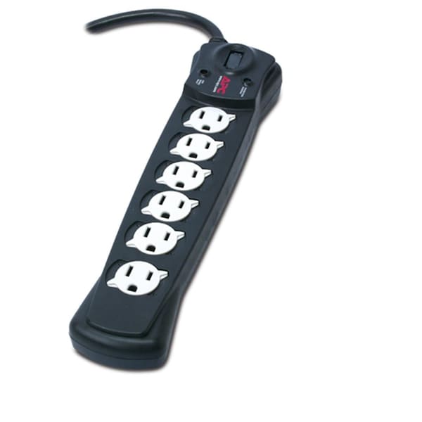Apc SurgeArrest Essential 6 Outlets 120V - Receptacles: 6 x NEMA 5-15R - 490J - AP488910