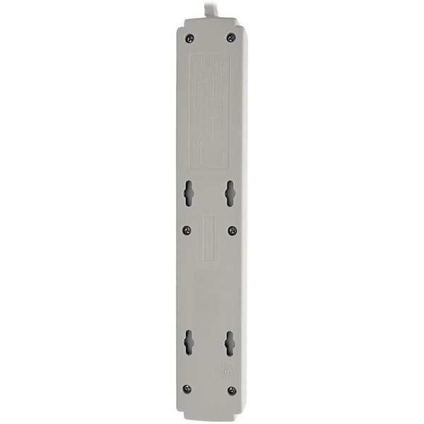 Tripp Lite Surge Protector, 6 Outlet, 790 Joules, 15' Cord, White - TRPTLP615