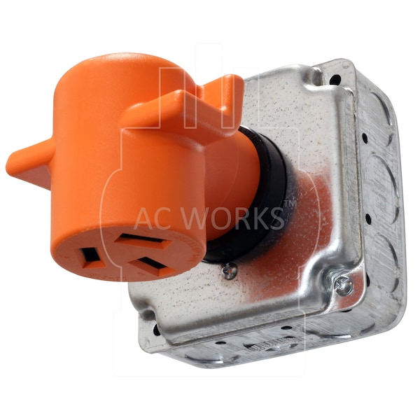 Ac Works 30A 4-Prong 14-30P Dryer Plug to 10-50R 50A 125/250V Welder adapter - WD14301050