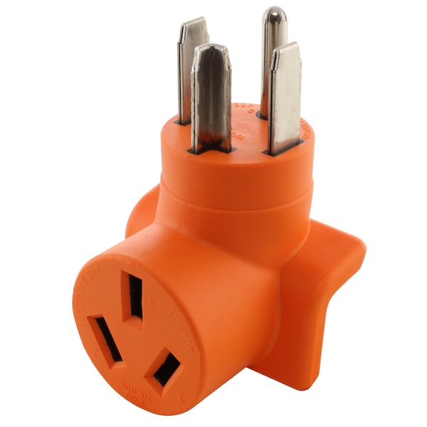 Ac Works 30A 4-Prong 14-30P Dryer Plug to 10-50R 50A 125/250V Welder adapter - WD14301050