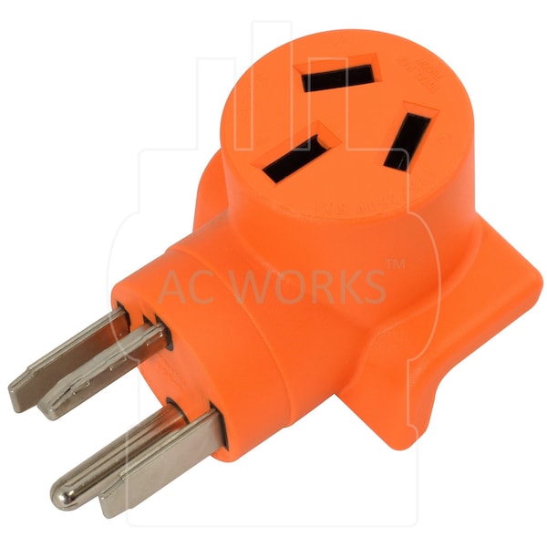Ac Works 30A 4-Prong 14-30P Dryer Plug to 10-50R 50A 125/250V Welder adapter - WD14301050