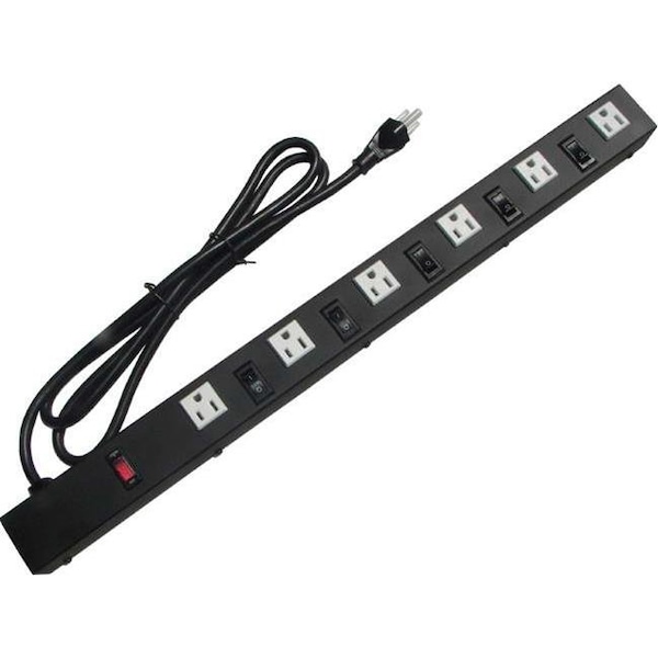 E-Dustry e-dustry EPS-2066MN 24 in. 6 Outlet Metal Power Strip - EPS-2066MN